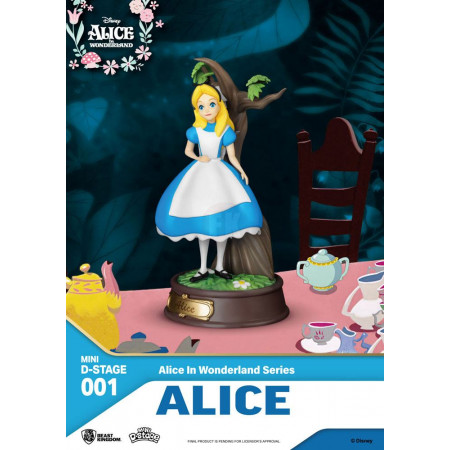 Alice in Wonderland Mini Diorama Stage PVC socha Alice 10 cm
